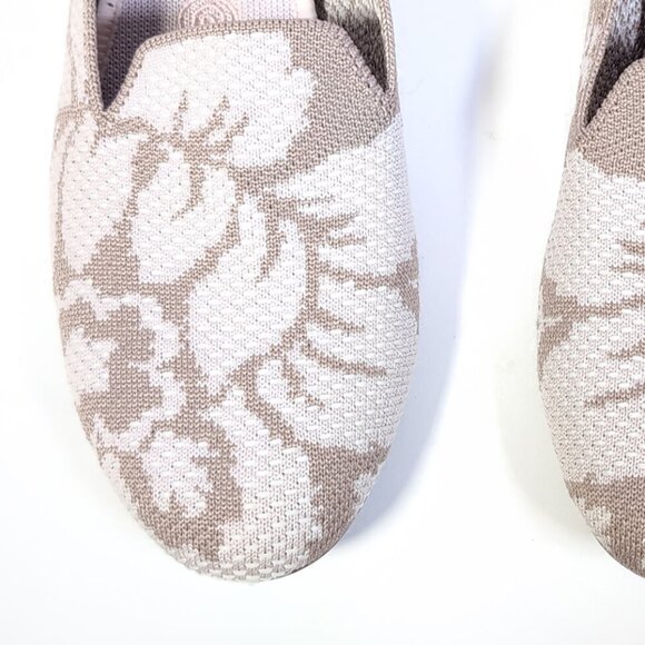 Rothy's Womens Size 10.5 Petal Taupe Floral Round Toe Flats Loafers - Picture 6 of 9